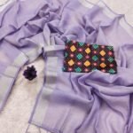 EXCLUSIVE-WEAR-COLLECTION-OFF-COTTON-LINEN-SAREE